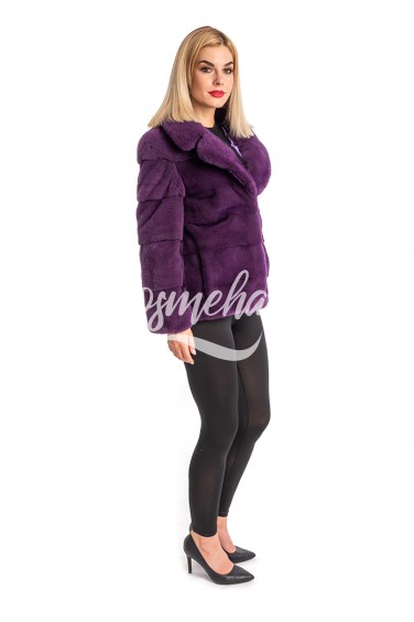 Меховая куртка фиолет мех NAFA (197-6013)