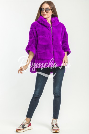 Фиолет свитер из орилага капюшон (07-6036)