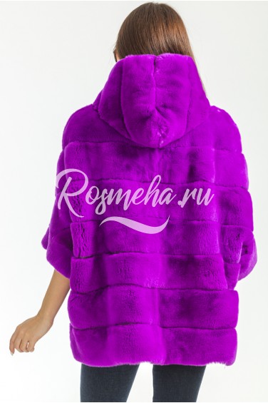 Фиолет свитер из орилага капюшон (07-6036)
